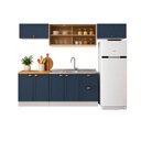 Ver imagem 2 de Cozinha Modulada Olivia 5 Peças com Aéreo de 120cm com Vidro Reflex Poliman Móveis