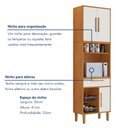 Ver imagem 6 de Paneleiro Torre Quente 3 Portas 1 Gaveta com Fruteira Lorena
