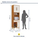 Ver imagem 3 de Paneleiro Torre Quente 3 Portas 1 Gaveta com Fruteira Lorena