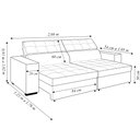 Ver imagem 4 de Sofá Decorativo Hugo 2 Lugares 208cm Reclinável e Retrátil Veludo Preto G45 - Gran Belo