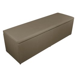 Calçadeira Recamier Baú Casal Queen 160cm Eva Suede Capuccino - DS Estofados - 1