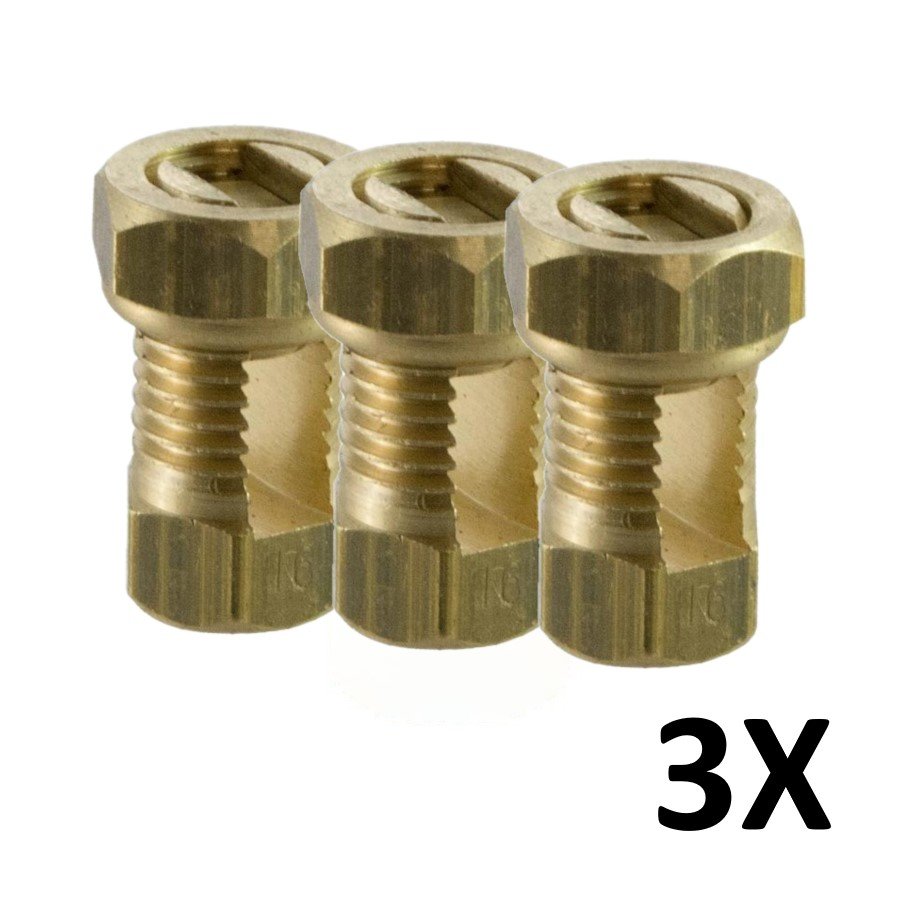 Kit 3 Conector de Pressão Parafuso Split Bolt Metálico 10mm