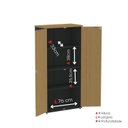 Ver imagem 6 de Armário Alto para Escritório com 2 Portas Pivotantes P25 Preto/Samba