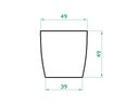 Ver imagem 2 de Vaso Planta 50x50 Oval Moderno Polietileno - AZUL TURQUESA 018