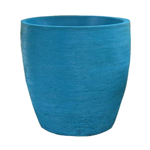 Vaso Planta 50x50 Oval Moderno Polietileno - AZUL TURQUESA 018