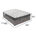 Ver imagem 5 de Cama Baú Ortobom Víuvo Iso100 Bege D33 Conforto Firme Cor:cinza
