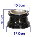 Ver imagem 2 de Comedouro Alto Gatos Alumínio Gastrobel - Preto Liso