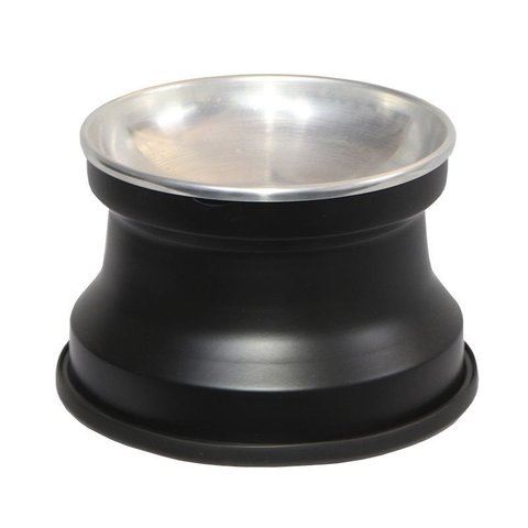 Comedouro Alto Gatos Alumínio Gastrobel - Preto Liso