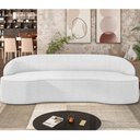 Ver imagem 2 de Sofá 3 Lugares Curvo Sala de Estar Living Lótus D02 Bouclê Branco 180 cm B-53 - Lyam Decor