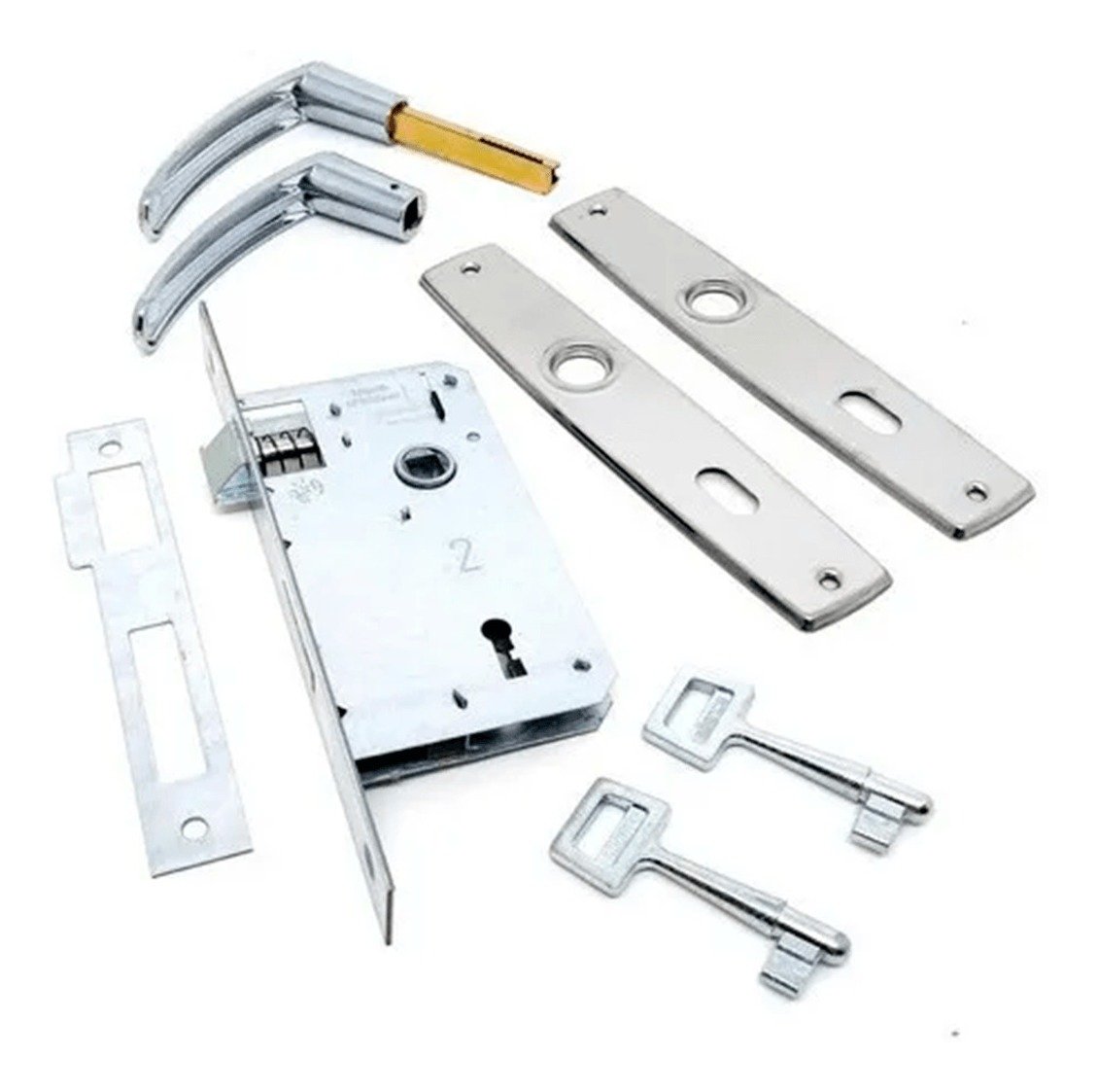 Fechadura Para Porta De Madeira Interna Cromada Aliança Fechadura Inox ...