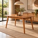 Ver imagem 1 de Mesa de Jantar Neo 120x80cm Tampo MDF Base Madeira Maciça:Naturalle