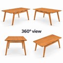 Ver imagem 6 de Mesa de Jantar Neo 120x80cm Tampo MDF Base Madeira Maciça:Naturalle