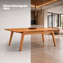 Ver imagem 4 de Mesa de Jantar Neo 120x80cm Tampo MDF Base Madeira Maciça:Naturalle