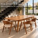 Ver imagem 2 de Mesa de Jantar Neo 120x80cm Tampo MDF Base Madeira Maciça:Naturalle