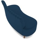 Ver imagem 7 de Sofá Chaise Living 2 Lugares 135cm para Sala Cayman K01 Veludo Azul Marinho - Lyam Decor