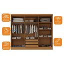 Ver imagem 6 de Guarda-roupa 100% Mdf 6 Portas 3 Gavetas com Espelhos Lisboa Yescasa