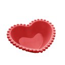 Ver imagem 1 de Conjunto 2 Bowls Coração Beads Vermelho Bon Gourmet Porcelana 19x15x6cm Elegantes para Mesa e Sobrem