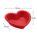 Ver imagem 2 de Conjunto 2 Bowls Coração Beads Vermelho Bon Gourmet Porcelana 19x15x6cm Elegantes para Mesa e Sobrem