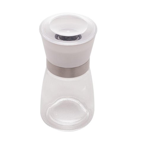 Moedor de Tempero Lyor Vidro com Tampa Branca 170ml - 7505