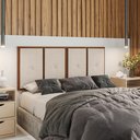 Ver imagem 1 de Cabeceira Casal Estofada Luxo para Cama Box 140cm