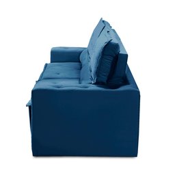 Sofá Retrátil e Reclinável 2 lugares com Molas 1,50m Livia Suede Azul Adonai Estofados - 8