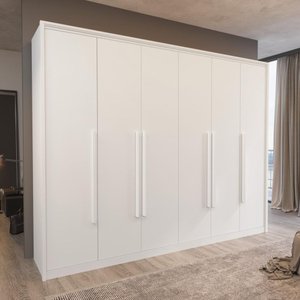 Guarda-roupa Casal Rivoli 6 Portas 6 Gav Bom Pastor Branco