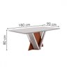 Mesa de Jantar 6 Lugares Doha com Vidro Prêmio/off White/pena Bege - Panorama Móveis - 3
