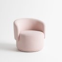 Ver imagem 2 de Poltrona Orgânica Bouclé Cinza Escuro para Sala Quarto Recepção Confortável Elegante Divani