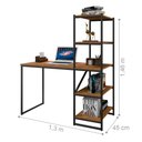 Ver imagem 2 de Mesa Industrial para Escritório com Prateleira Frist Preto e Canela