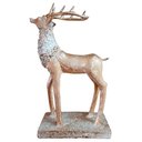 Ver imagem 1 de Objeto Decorativo e Escultura Cervo em Porcelana Enfeite P/ Sala Quarto Mesa Rack 30x18x10cm