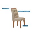 Ver imagem 2 de Kit 2 Cadeiras Sala Jantar Imperatriz 2 Un Imbuia/suede Creme - Rufato