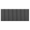 Ver imagem 4 de Kit 7 Cabeceiras Painel Modular Cama Box Casal Veludo Cinza Madelina Decor