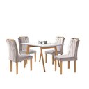 Ver imagem 6 de Conjunto Sala De Jantar Mesa 4 Cadeiras Off White