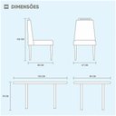 Ver imagem 3 de Conjunto Sala De Jantar Mesa 4 Cadeiras Off White