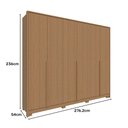 Ver imagem 7 de Guarda Roupa New Guarapari com 6 Portas e 6 Gavetas Móveis Rimo Carvalho/carvalho