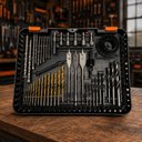 Ver imagem 2 de Jogo de Brocas e Bits 100 Peças para Madeira Metal Alvenaria com Maleta Completa