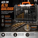 Ver imagem 5 de Jogo de Brocas e Bits 100 Peças para Madeira Metal Alvenaria com Maleta Completa