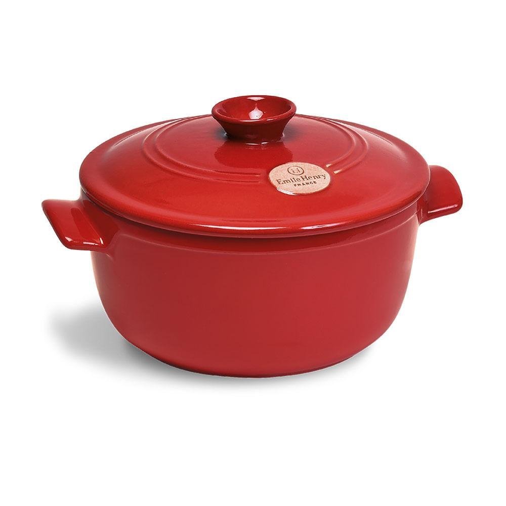 Caçarola de Cerâmica com Tampa Vermelho - 5L | MadeiraMadeira