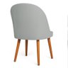 Kit 06 Cadeiras Poltrona de Jantar Luna Suede Pés Palito Castanho - Pallazio - 6