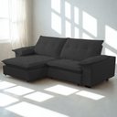 Ver imagem 4 de Sofá com Chaise Lisboa 4 Lugares Retrátil e Reclinável 240cm Grafite Lansof Brasil