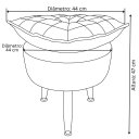 Ver imagem 6 de Puff Decorativo para Sala de Estar Pétala - Élpis Móveis - Veludo Rosa