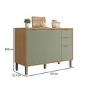 Ver imagem 4 de Balcão de Cozinha 120 cm Colors 3 Portas 2 Gavetas Freijó/Alecrim - Kits Paraná