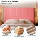 Ver imagem 2 de Cabeceira Classic Casal 140cm para Quarto Cama Decorativa Moderna Elegante Suede Rosê