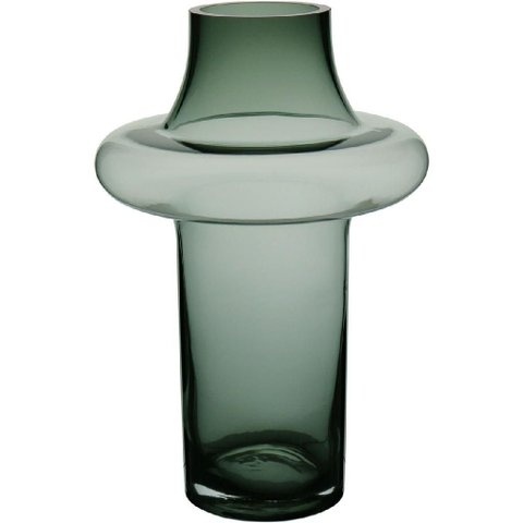 Vaso Decorativo Enfeite Casa Vintage Home&co Vidro 29x21x21cm Fumê