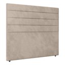 Ver imagem 3 de Cabeceira Casal Napoli 140cm Veludo Bege c/ Frame Italian Flex