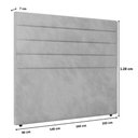 Ver imagem 2 de Cabeceira Casal Napoli 140cm Veludo Bege c/ Frame Italian Flex