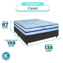 Ver imagem 3 de Cama Box + Colchão Casal Molas Ensacadas Blue Paropas