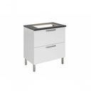 Ver imagem 1 de Balcão Cozinhas Itatiaia Tarsila para Cooktop 4 Bocas 1 Porta Horizontal e 1 Gaveta Branco