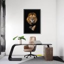 Ver imagem 2 de Quadro Decorativo Leão King Grande Moldura Sala
