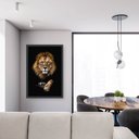 Ver imagem 4 de Quadro Decorativo Leão King Grande Moldura Sala